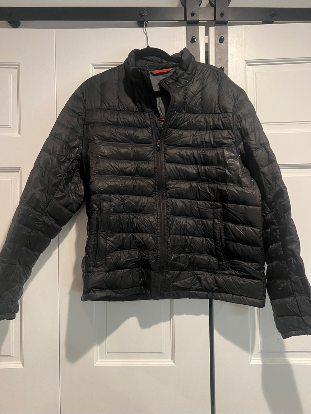 Black Men's Quilted Puffer Jacket - Dockets